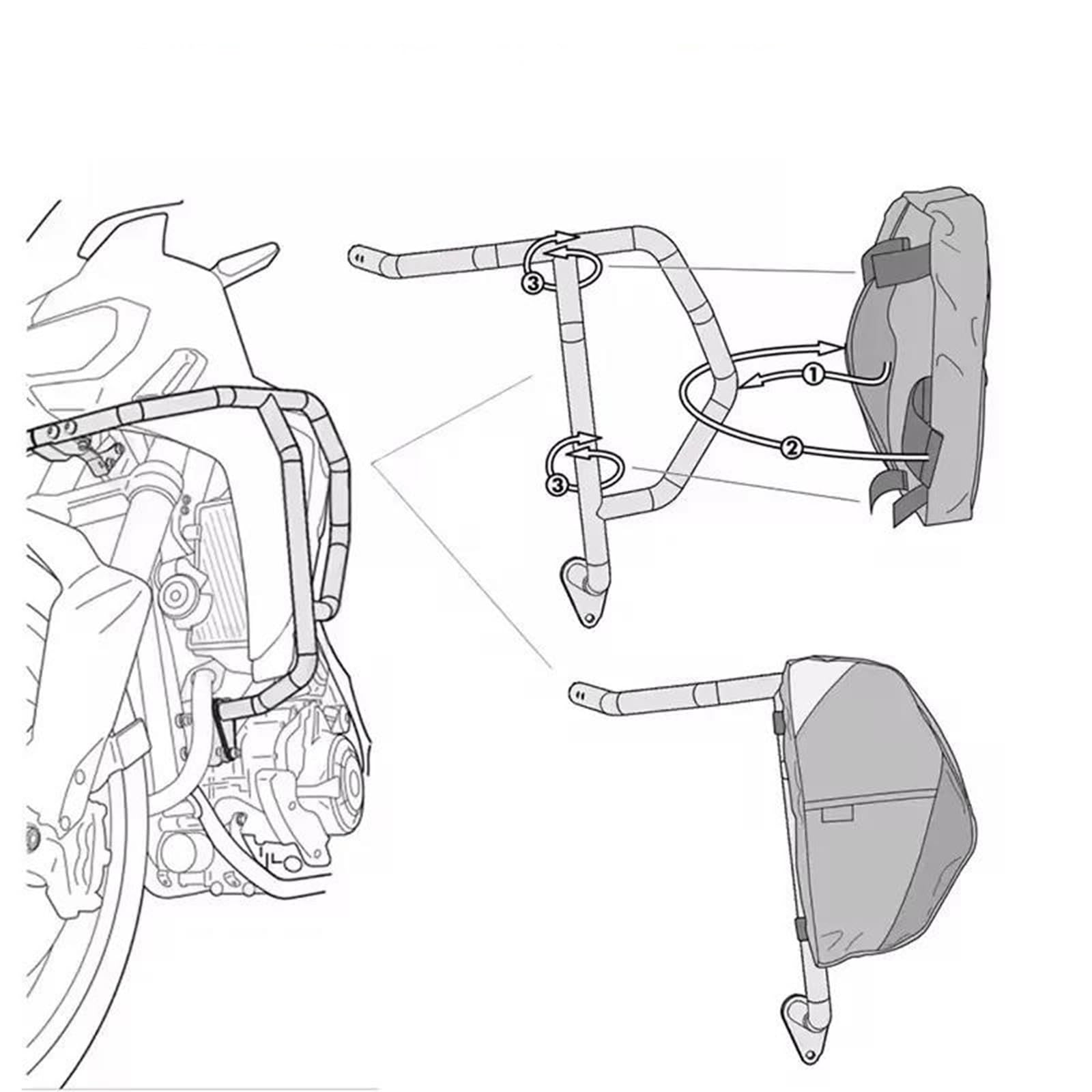 Barre Paramotore per Telaio Moto per H&Onda CRF1100L CRF Africa Twin CRF 1100L ADV Borsa da Viaggio Impermeabile per Attrezzi Borse da Sella e in Pelle