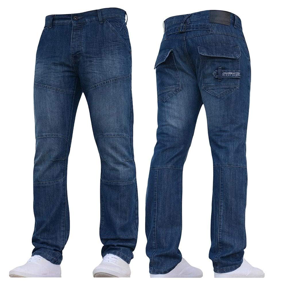 Crosshatch Mens Woodel Jeans Stonewash - Size 38" - Short