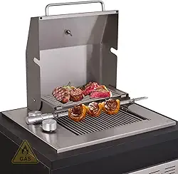 Churrasqueira Grill de Embutir a Gás com Tampa Diamond Premium GLP Titan