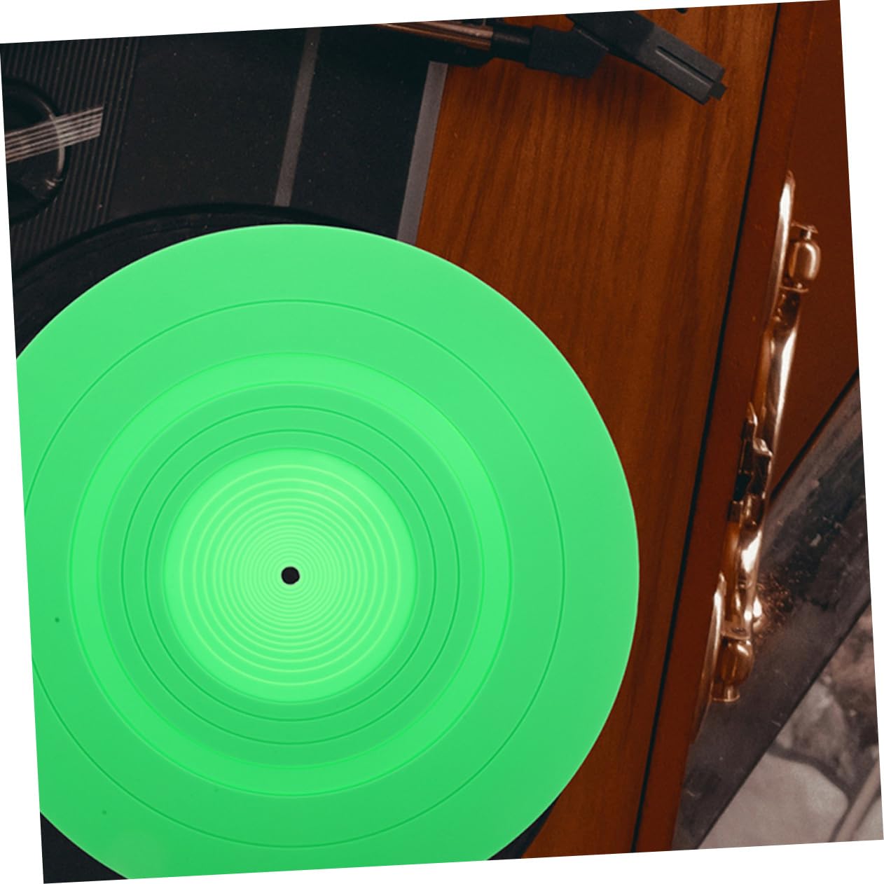 Alfombrilla de Silicona para Discos de Vinilo 2 Piezas Verde