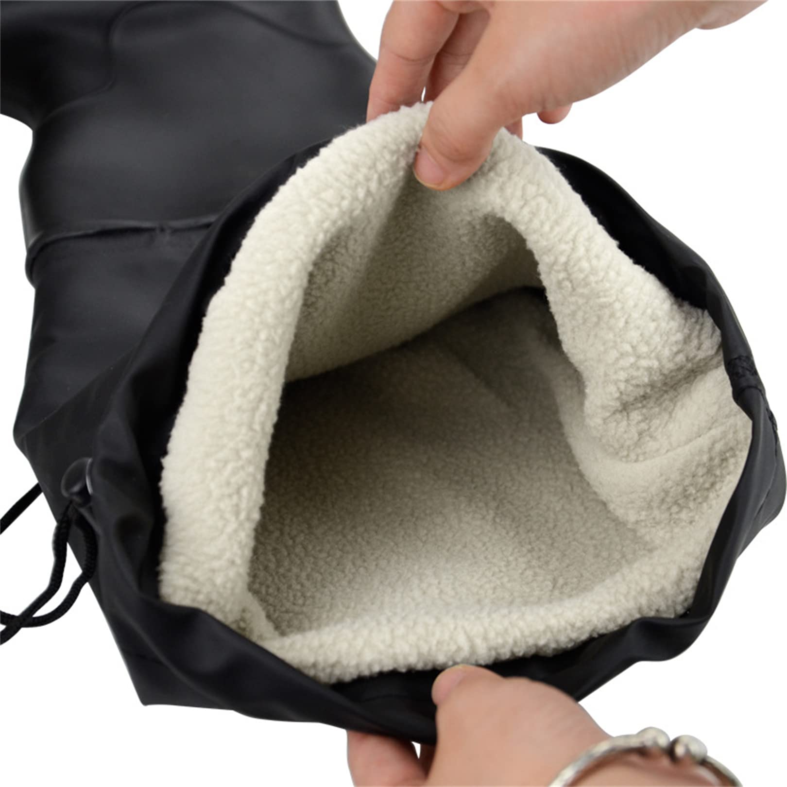 Inverno Uomo Pile Trampolieri Impermeabili Pantaloni da Laghetto da Pesca Multiuso Stivali Pioggia in Gomma Trampolieri da Pesca Stivali Caccia Ginocchiere Trampolieri Antiscivolo