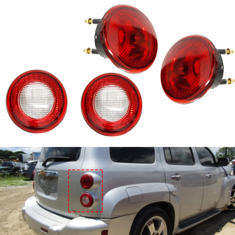 Tonsya 4 pcs Red Lens For 2006 2007 2008 2009 2010 2011 Chevy HHR Reverse tail light housings