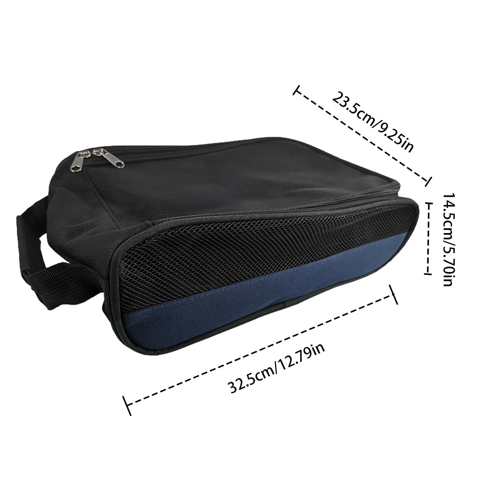 Borsa per scarpe sportive, Borsa per scarpe con cerniera,Organizzatore per riporre le scarpe | Portascarpe traspirante con tracolla con cerniera resistente all'acqua con ventilazione in rete per i