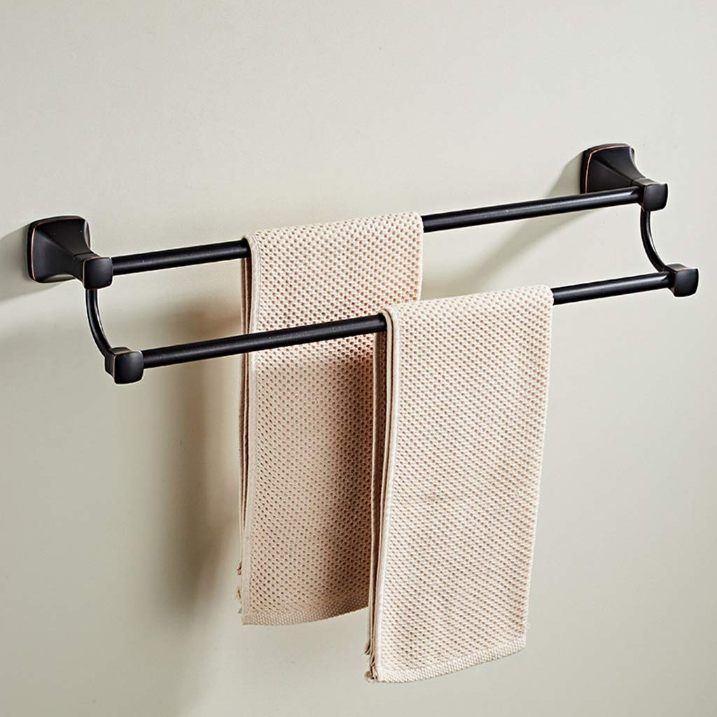 Porte-serviettes à double barre en acier inoxydable mural pour peignoir