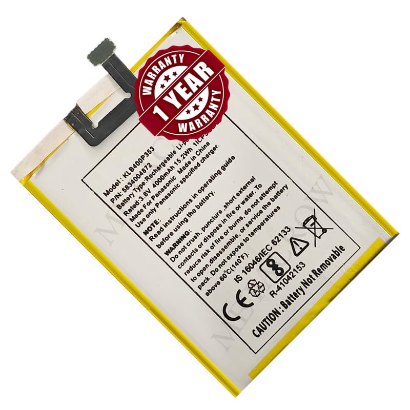 Image of Original KLB400P353 Battery Compatible for Panasonic Eluga A2 - (4000mAh) - 1 Year Warranty JK1