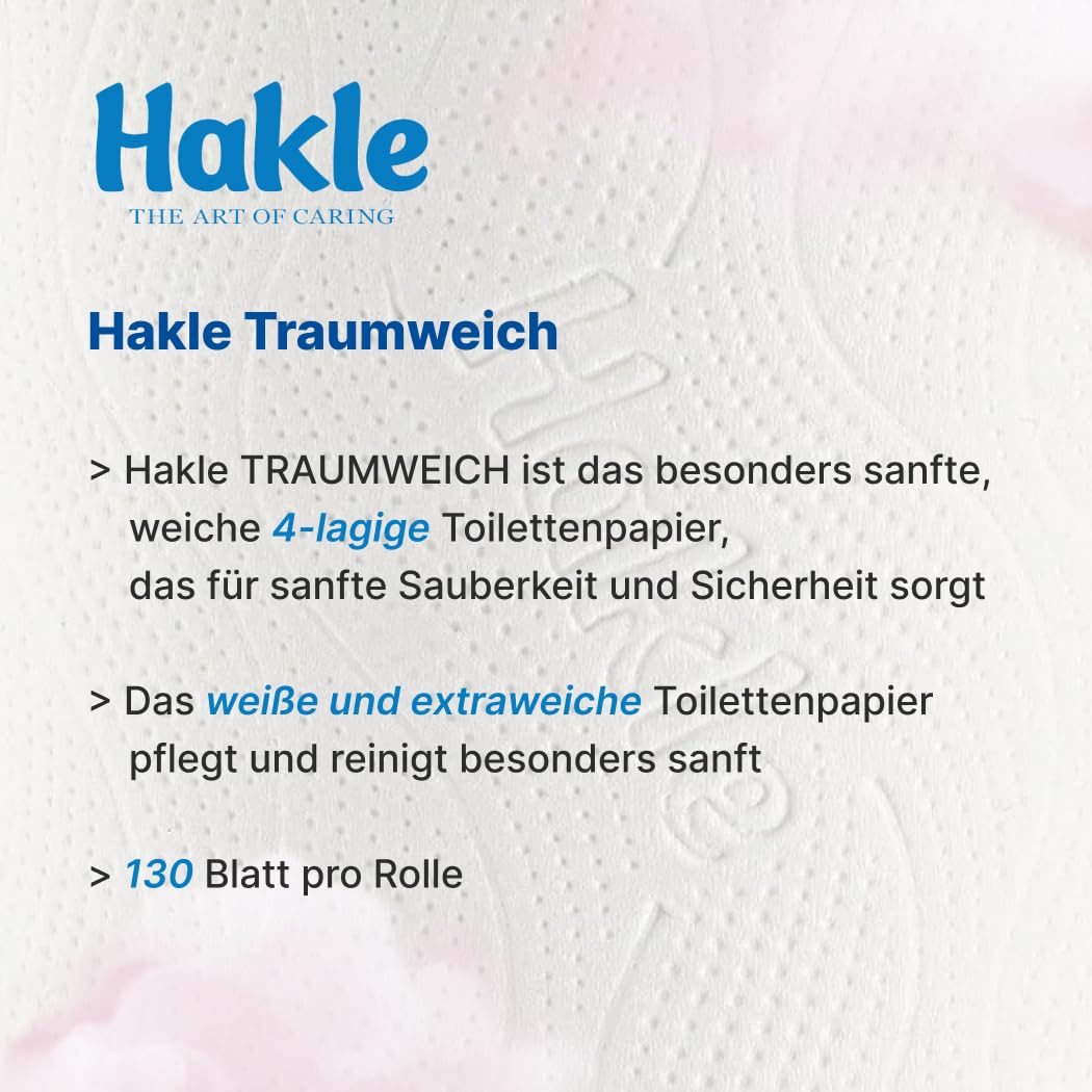 Hakle Carta igienica da sogno – 72 rotoli, pulizia delicata per il benessere