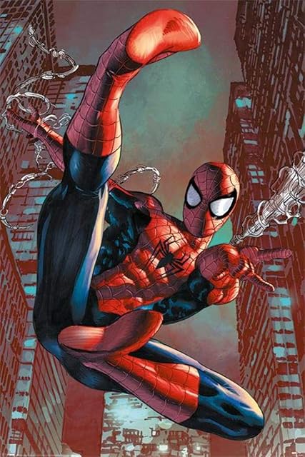 Pyramid International Web Slinger Maxi Poster, Wood, Multi-Colour, 91.5 x 61 x 0.02 cm