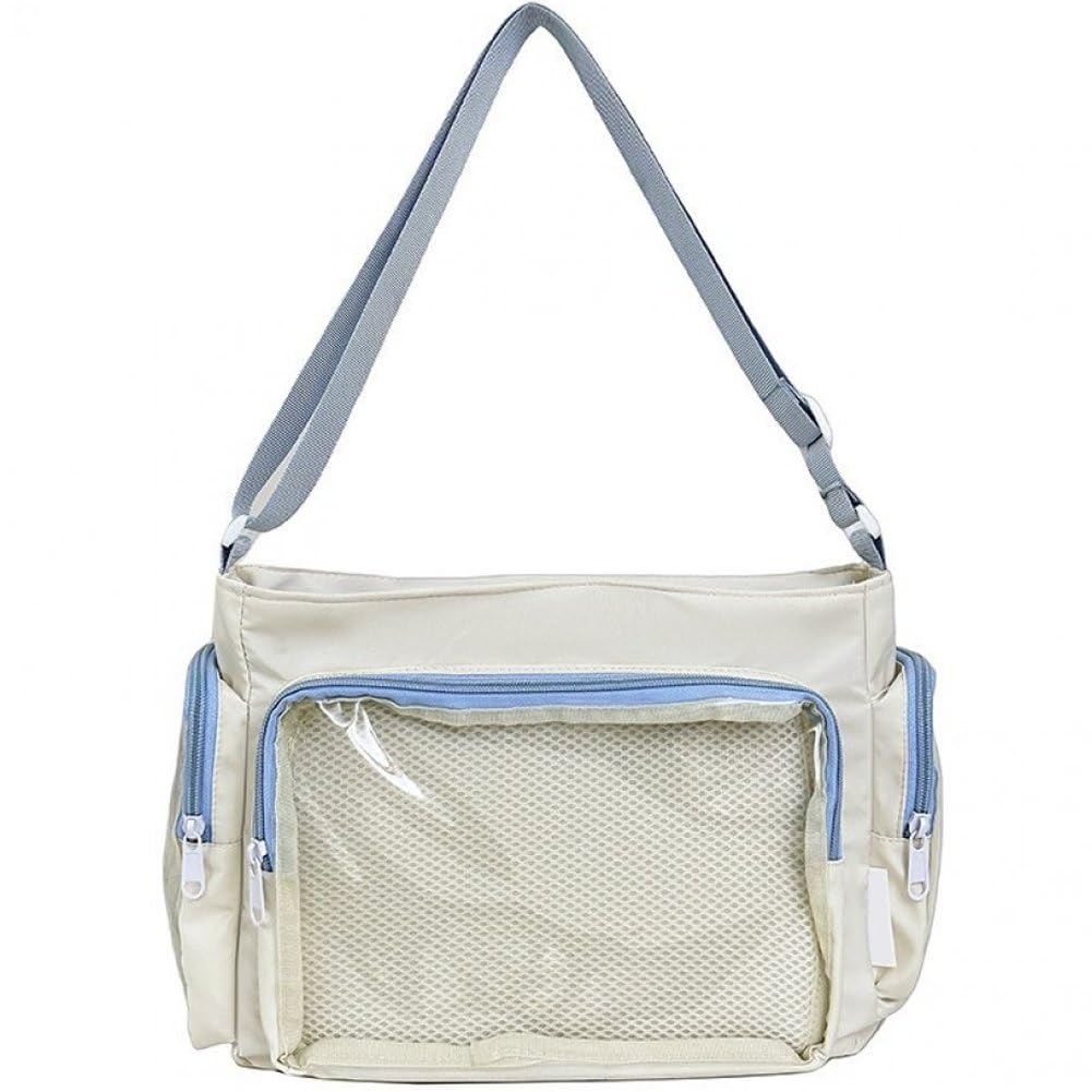 Hrippy Trendy Transparent Ita Messenger Bag, Large Capacity Versatile Crossbody Handbag for Women Travel Daily Outdoor