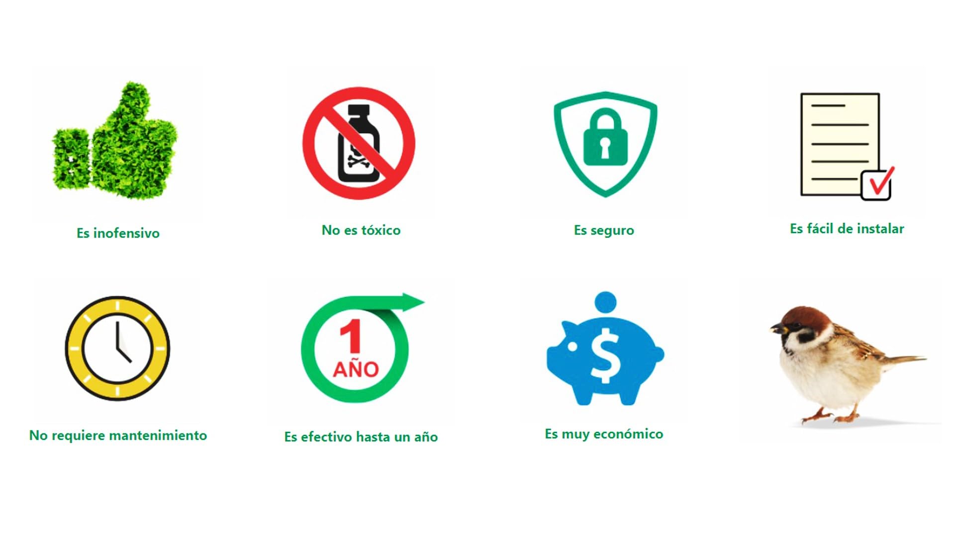 Bricoloco Cinta espantapájaros ahuyentador de pájaros Que vibra acústica y ópticamente. Protección ecológica efectiva contra Aves intrusivas (Rollo de 30 MTS (6 Unidades))