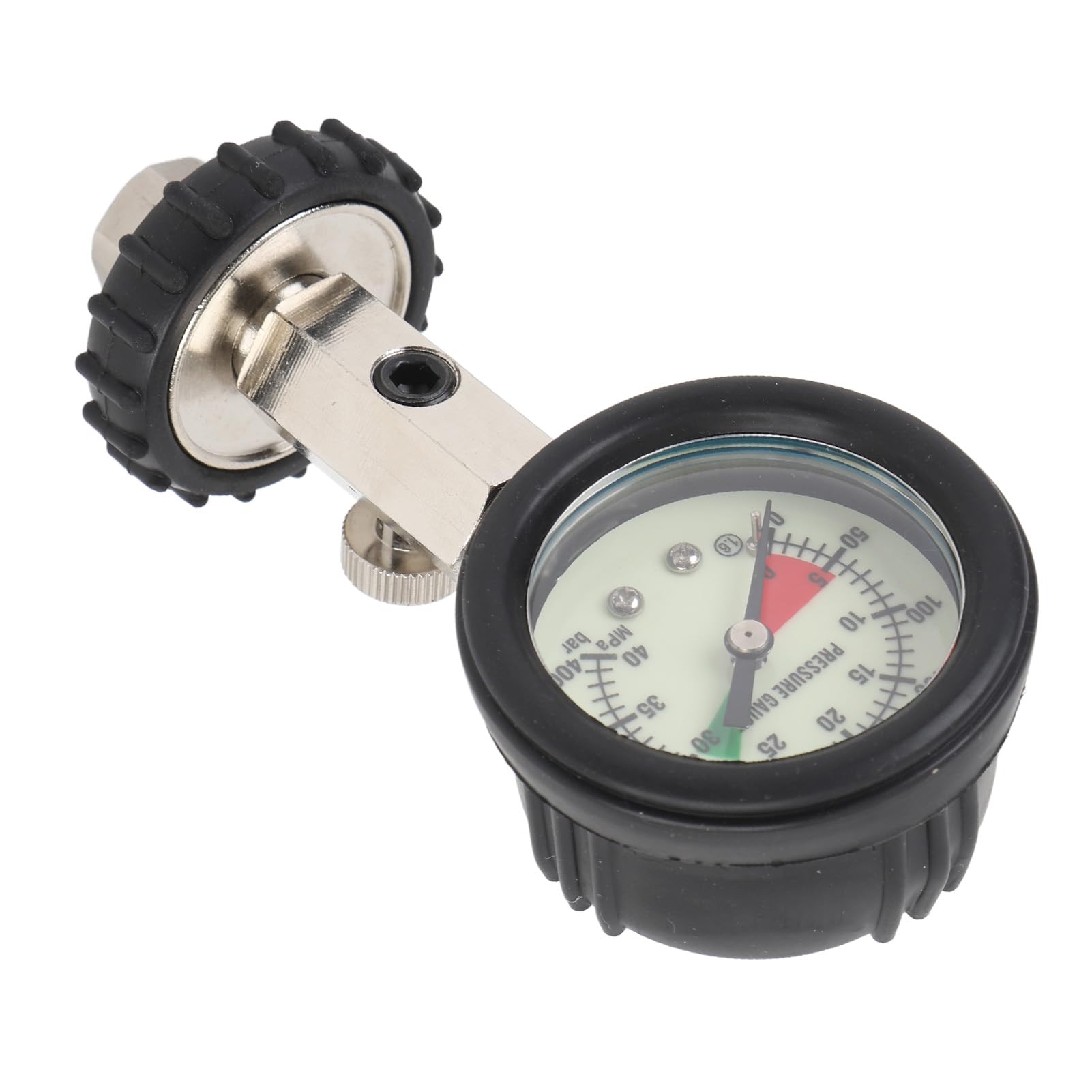 GOWENIC Manómetro de Buceo, Diseño Ligero de Alta Precisión para Seguridad de Buceo, Acero Inoxidable