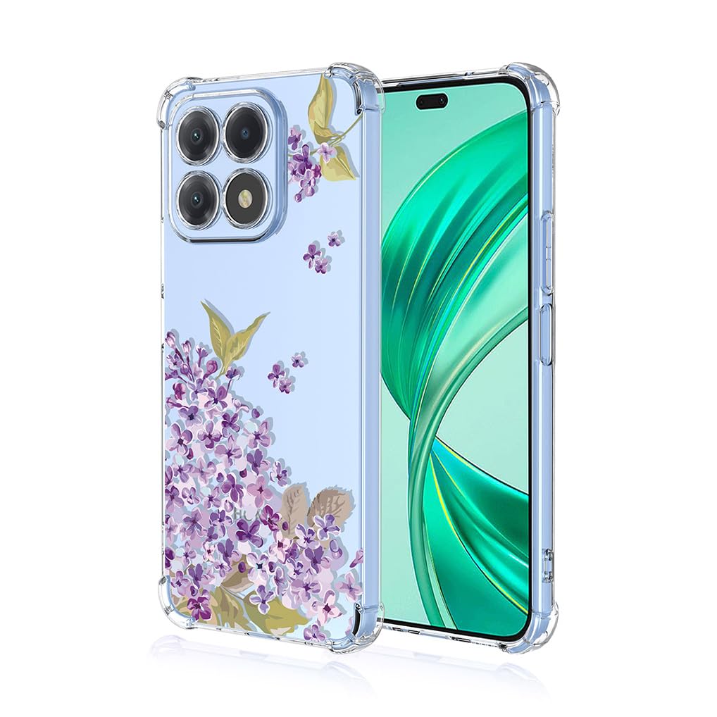 SEAHAI Case For Honor 200 Lite 5G, Ultra Thin Soft Silicone Clear Back TPU Bumper Shockproof Cover Fashion Flowers Graphic Colorful Skin Slim Case, Vines - View #6