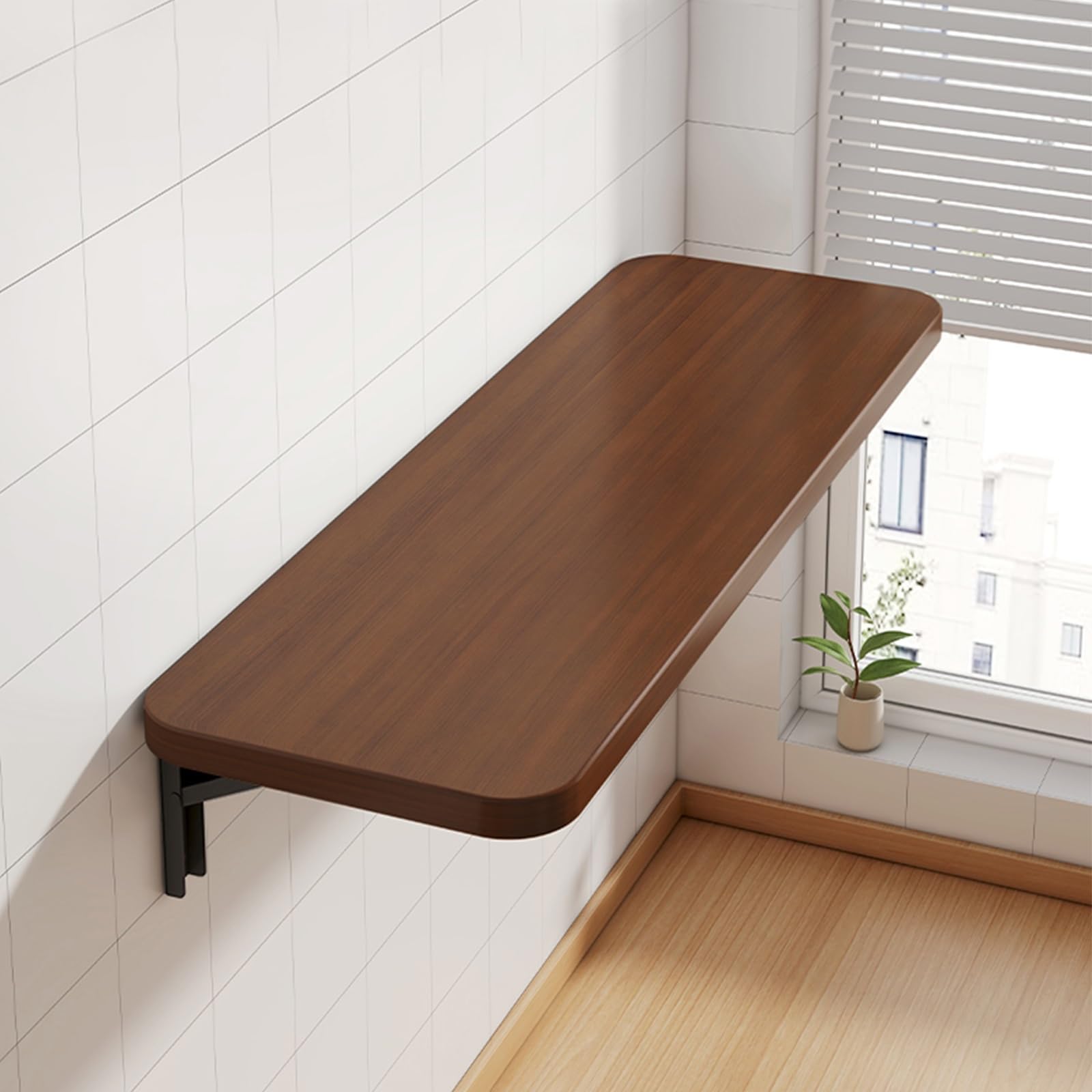 GYRAZXS WallMounted Folding Drop Leaf Table Floating Desk for Home Office Small Spaces & Laundry Room (30x120cm/12x47in) Versatile Stylish Functional & Compact Design