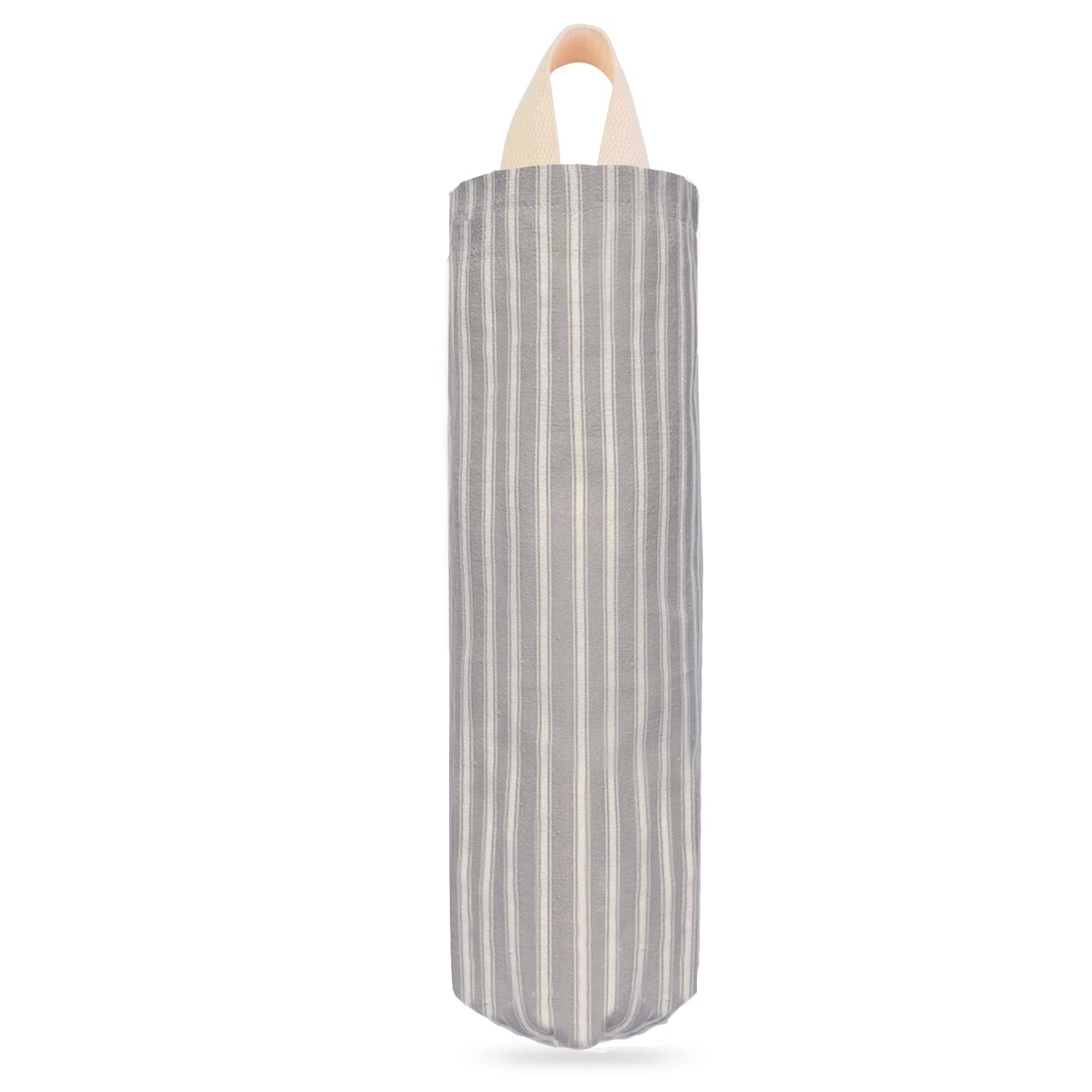 TOGETRUE Plastic Bag Holder, Wall Mount Grocery Bag Holder, Reusable Trash Bag Organizer for Home Kitchen Pantry Decor (Gray-White)