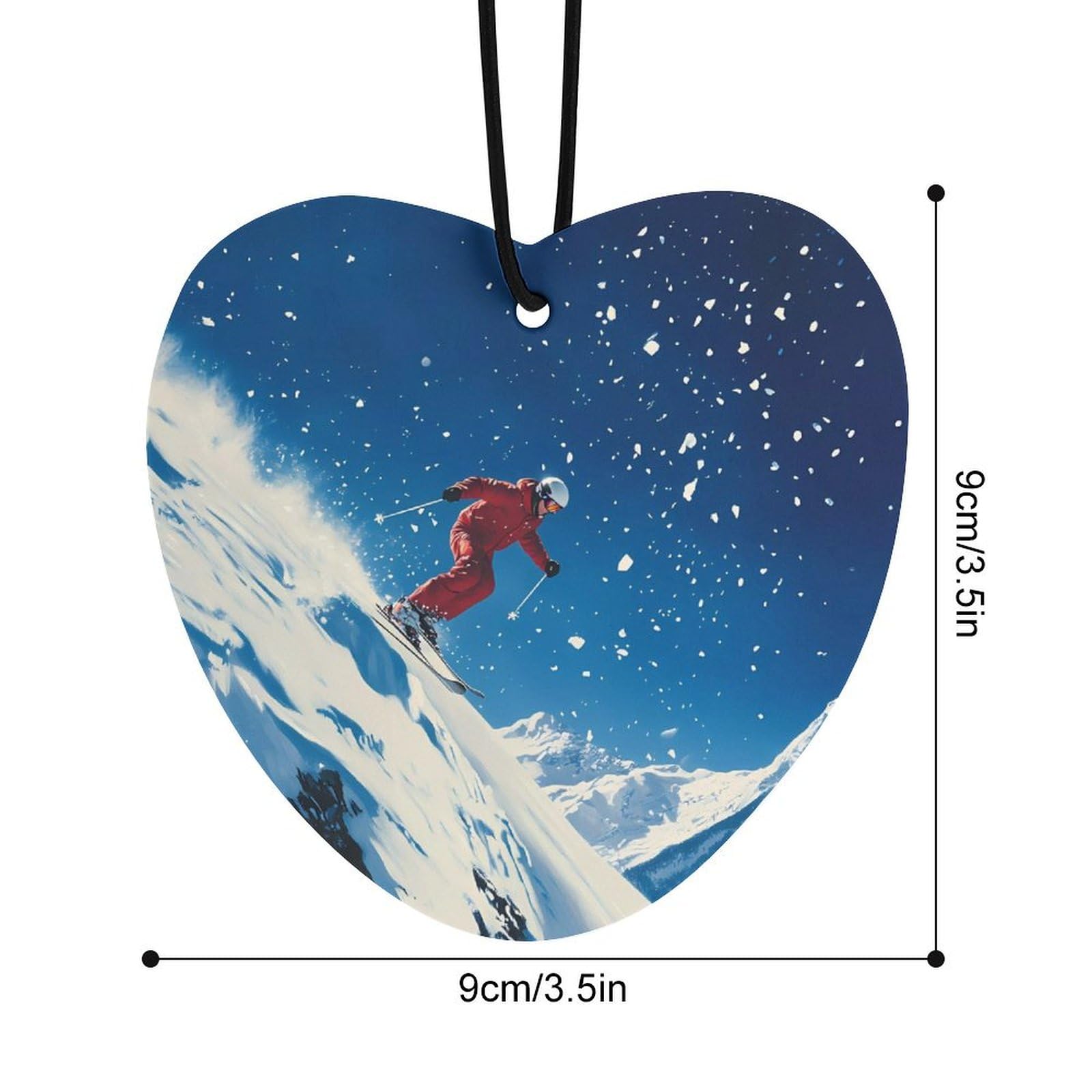 Kier Ski Snowy Sport Car Air Freshener Hanging Aromatherapy Tablets for Car Accessories Love form