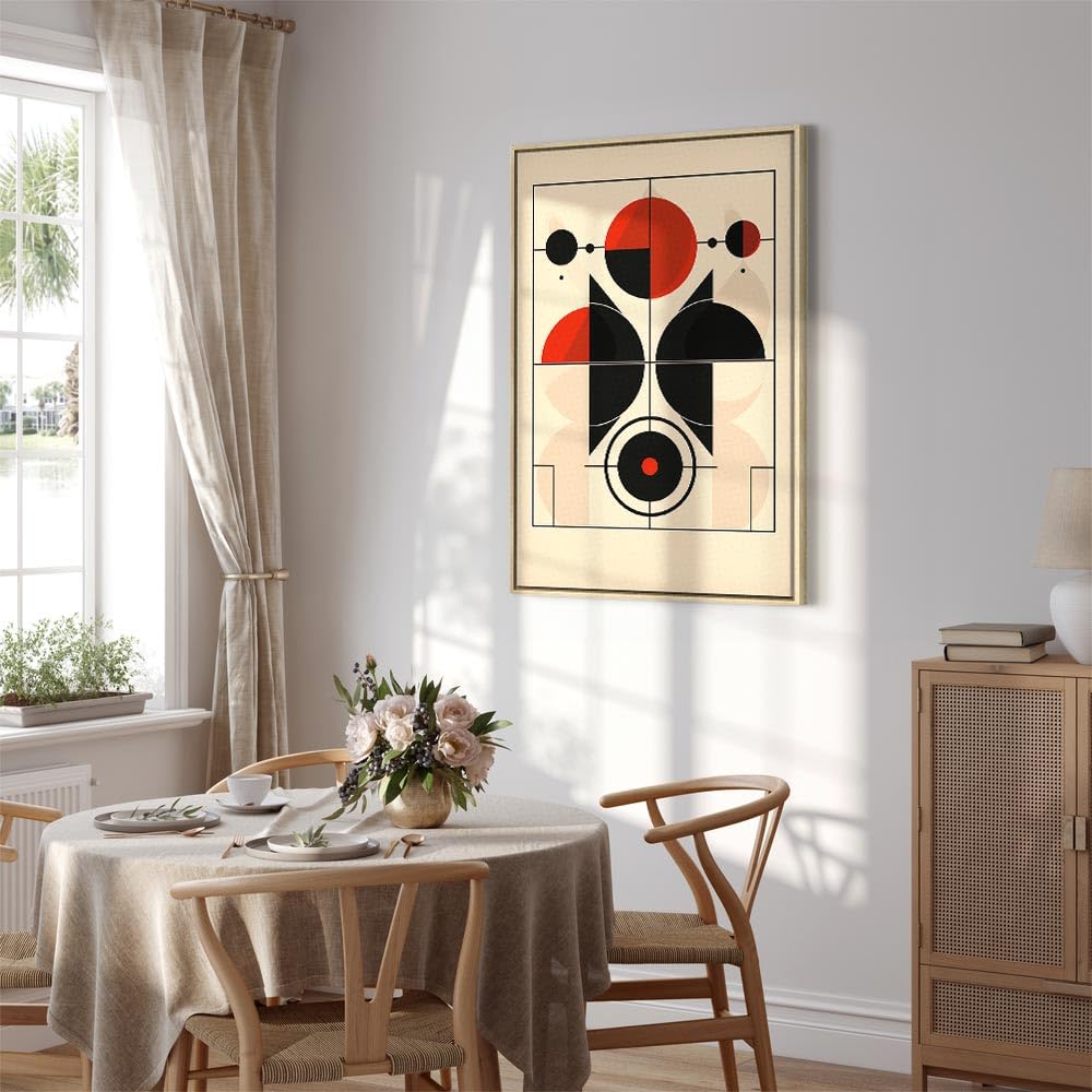 murando - Quadro Verticale Forme Grafiche Bauhaus 80x120 cm 1 Pezzo - Stampa su Tela XXL Grande - Quadri Moderni Verticali Soggiorno Grandi - Stampe da Parete Murale Arte Moderno - a-H-10137-b-a
