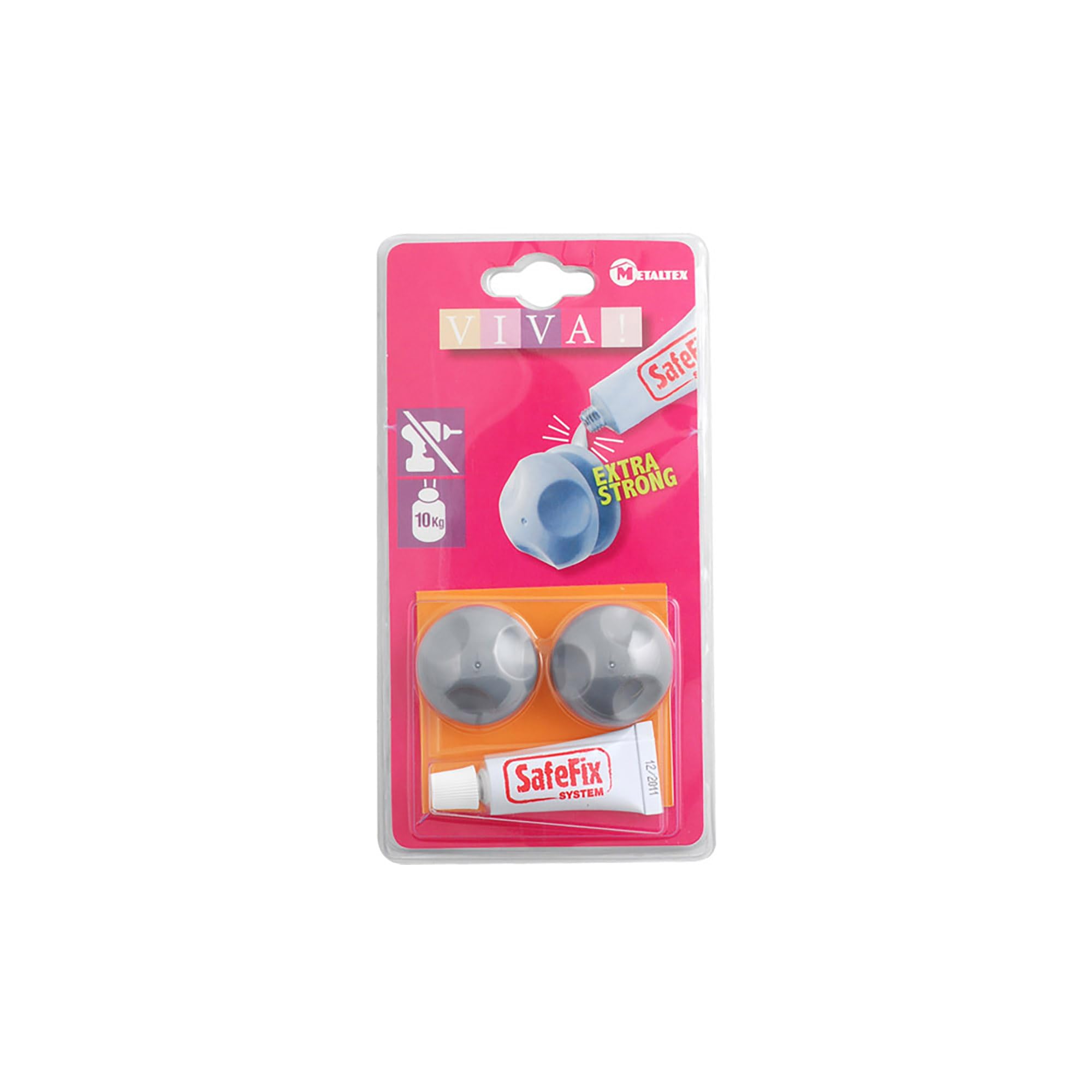 SET 2 GANCI CROMATI + COLLA EXTRA FORTE SAFE FIX