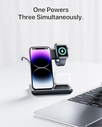 Miniatura 2 de Intoval Cargador inalámbrico para iPhone, cargador de carga rápida iPhone 15 a 8, Apple Watch 9 a 2, Airpods Pro 21 y 3gen