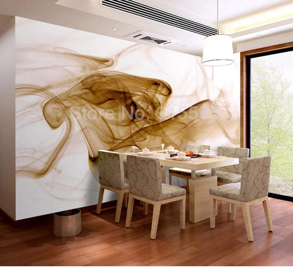 Papier peint mural personnalisé fumée dorée 3D moderne abstrait 300x210 cm