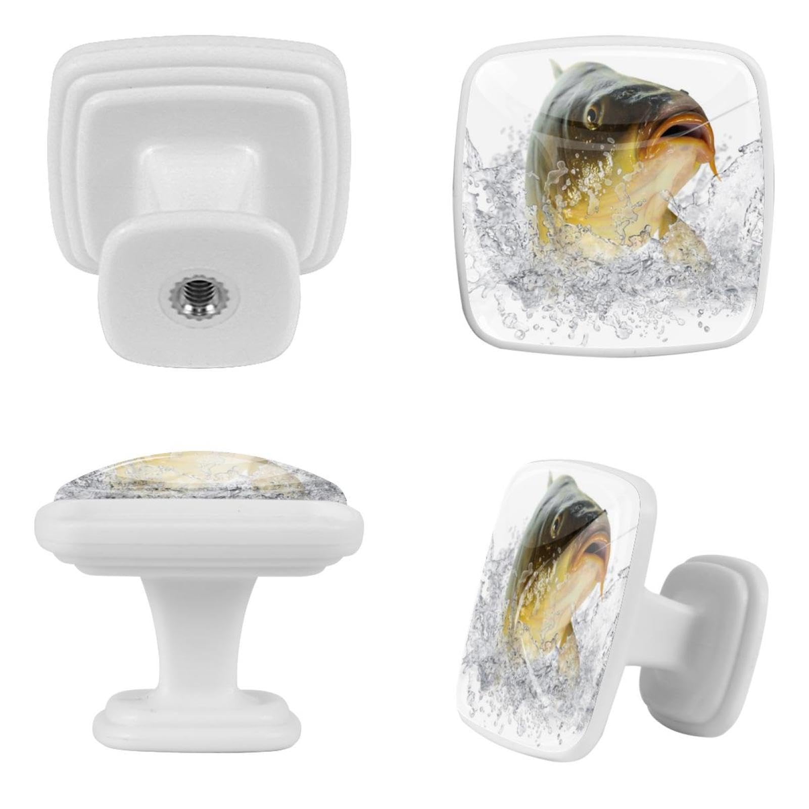 Cassetto quadrato moderno con viti (12 pezzi) pesce agganciato