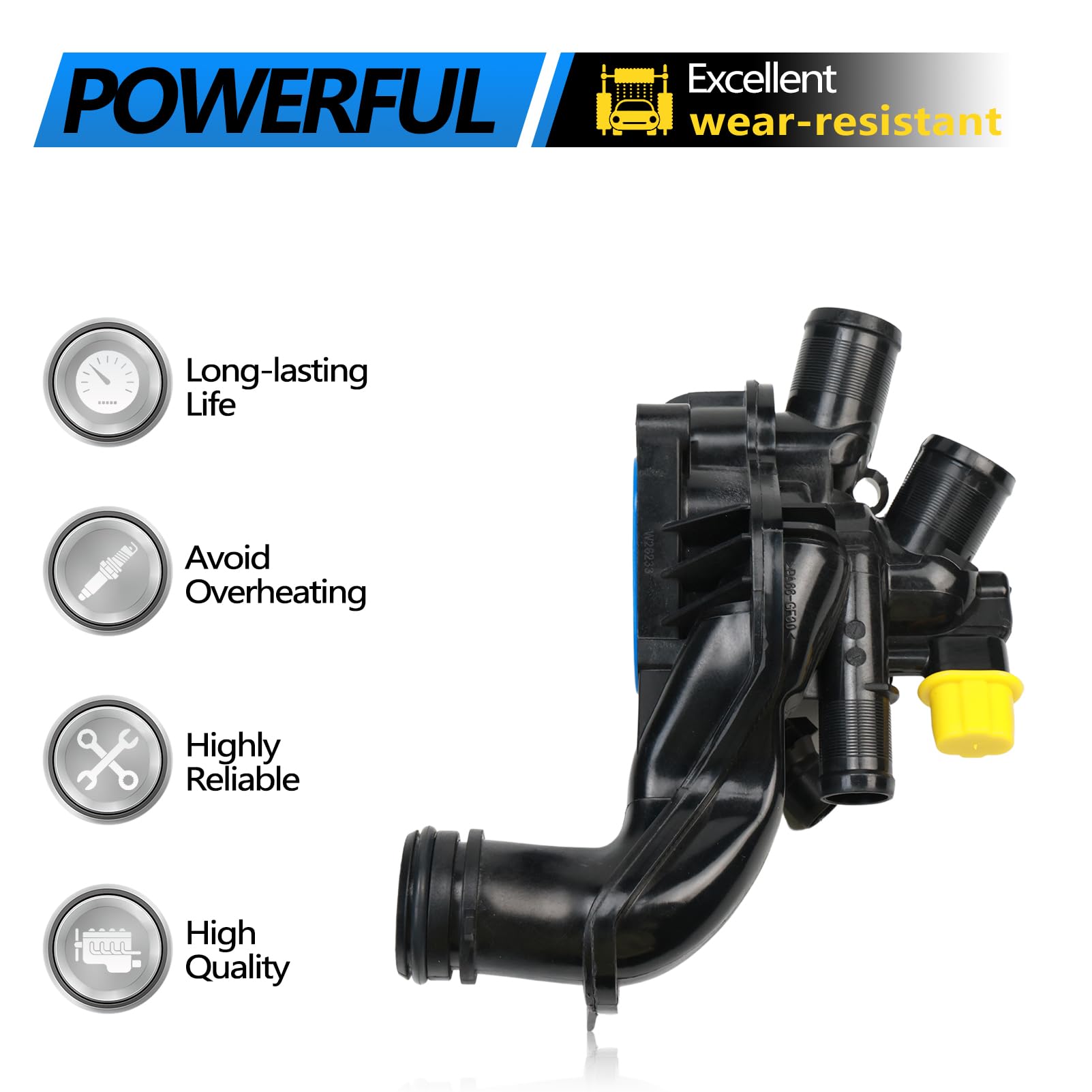 Termostato con carcasa + sensor + junta + cable para Berlingo 2, C3 2 Picasso, C3 2, C4 2, DS3; para 207, 308 I, 208 I, Partner 2, 2008 I 9808646980