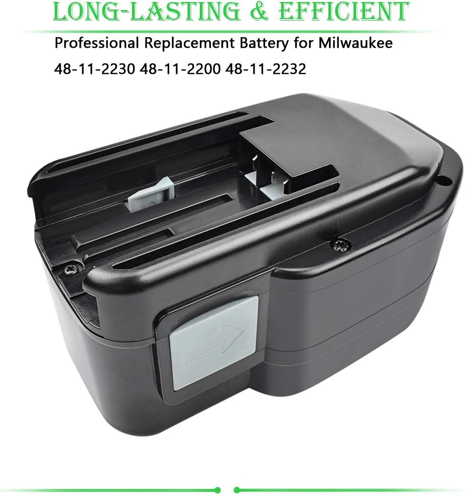 Best Deal 🛒 Powtree 18V 3.0Ah NI-MH Replacement Battery for Milwaukee 48-11-2230 48-11-2232 48-11-2200 0522-20 6310-20 0524-20 Chicago Pneumatic 8940158631(2 Pack)