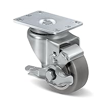 Vista 16 de Ruedas giratorias de 3.5 pulgadas, ruedas giratorias resistentes con freno, capacidad de carga de 1000 libras en total (2 frenos y 2 giratorios)