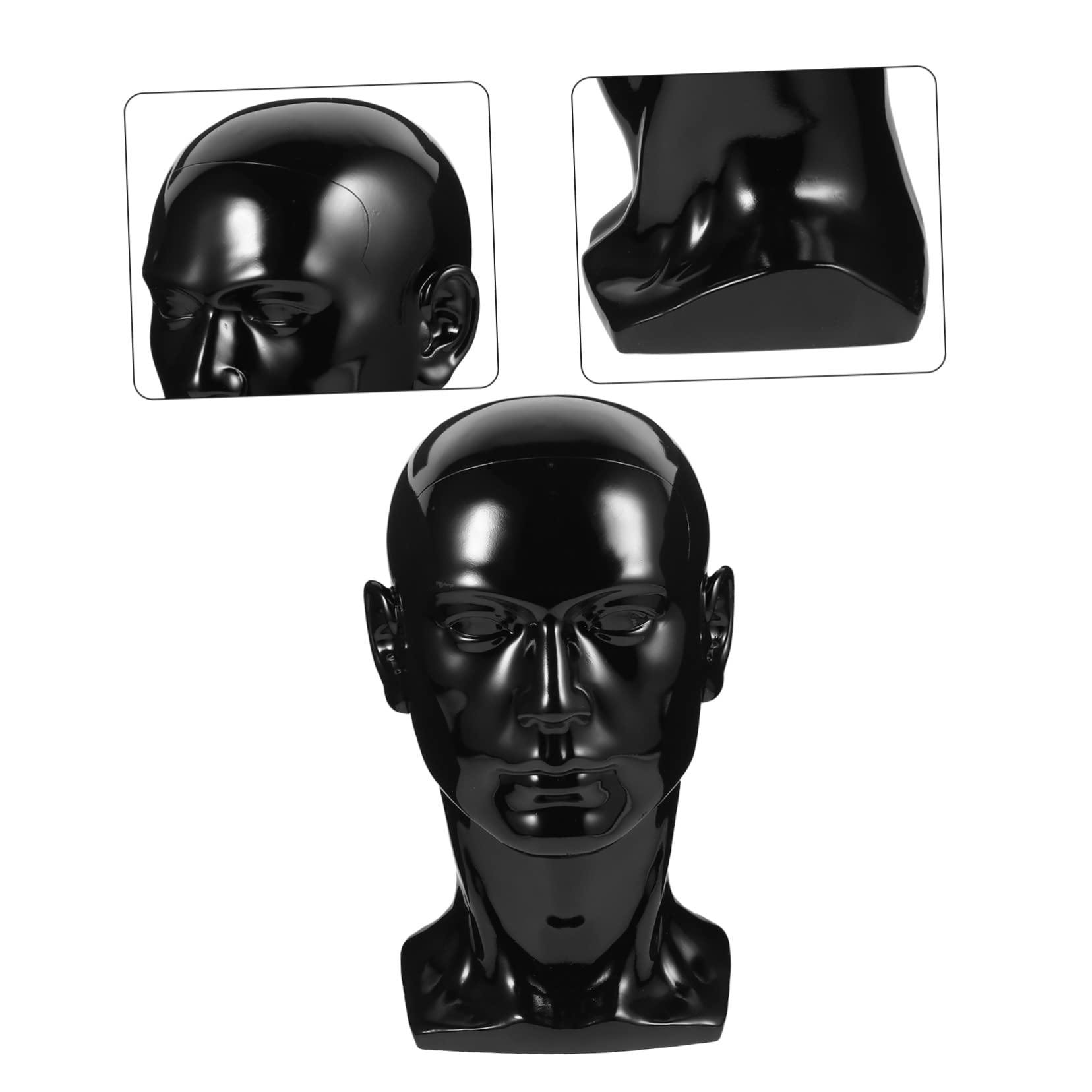 minkissy Professional Male Mannequin Head Display Tool for Wigs Hats Glasses for Salon Home Use Circumference Smooth Surface for Safe Styling and Transport