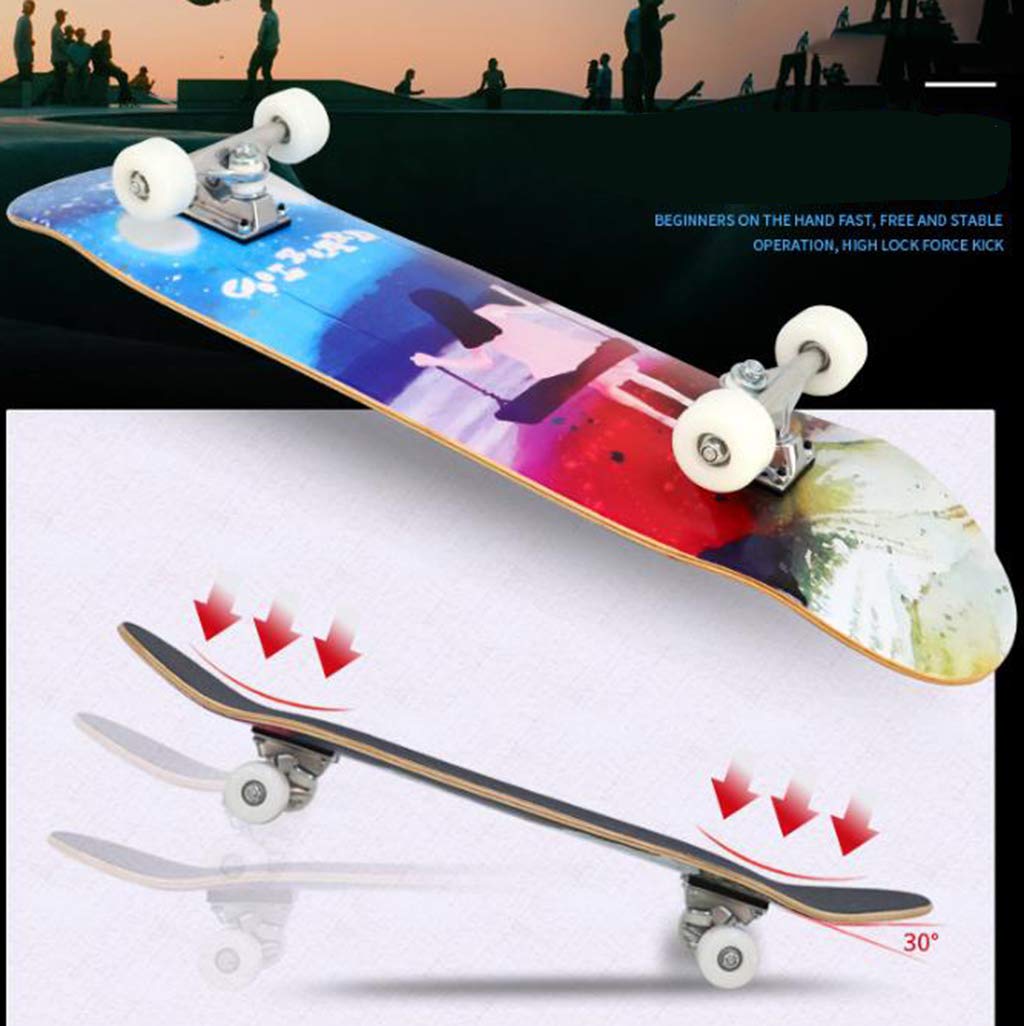 Patineta Completa de 31 Pulgadas Stunt Tail Kick Enfoque y Equilibrio de Alta precisión Desarrollar Esqueleto Arce Bearing Cumpleaños Aplicable a niños pequeños