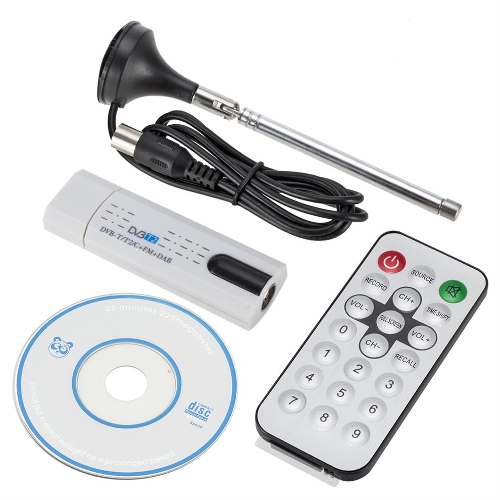 New Digital satellite DVB T2 USB TV Stick Tuner with antenna Remote HD USB TV Receiver DVB-T2/DVB-T/DVB-C/FM/DAB USB TV Stick
