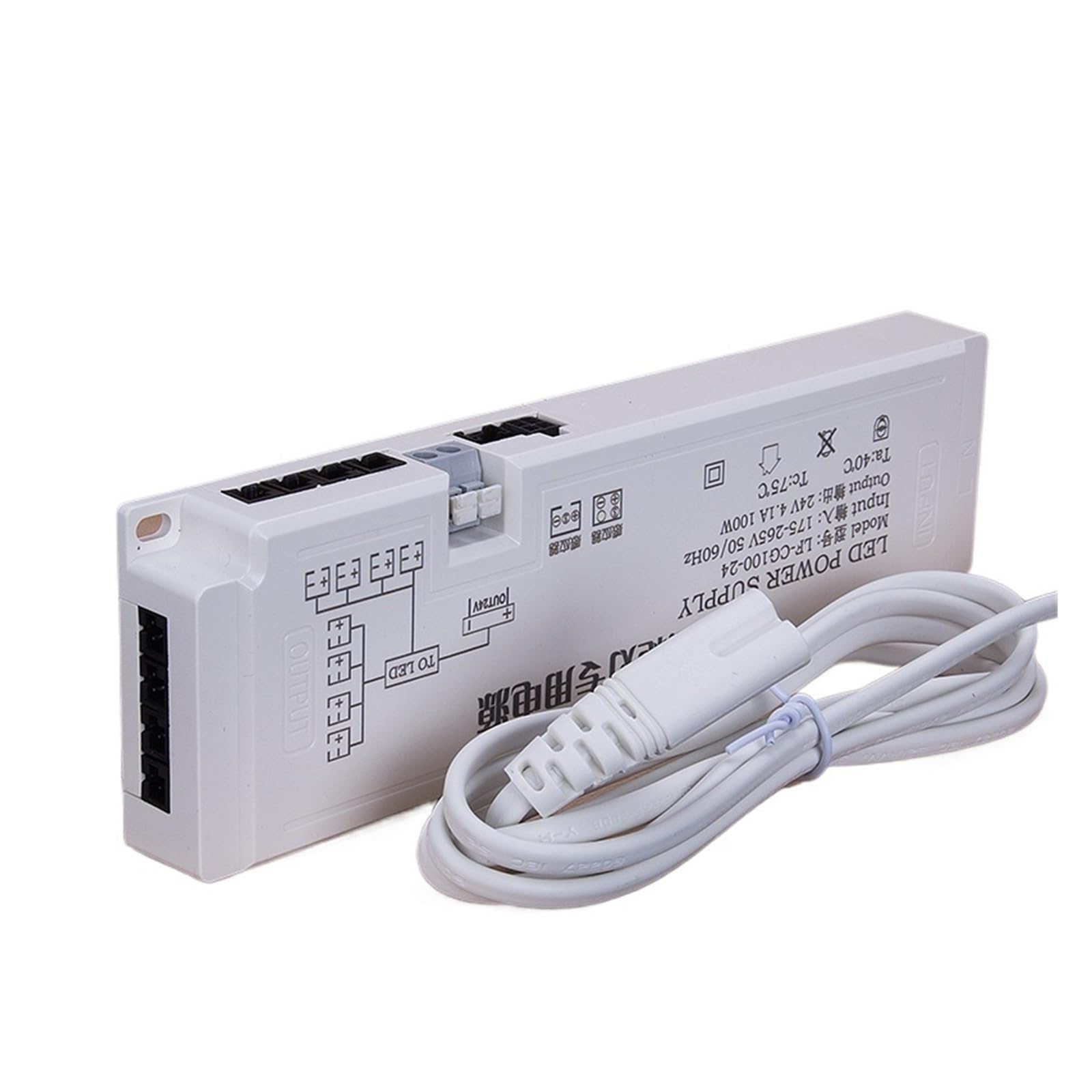 PWANUIGTE Wardrobe Cabinet Dedicated Power Supply 12V Interface Light with Induction Switch Ultra-Thin Transformer 24V(24V 100W)