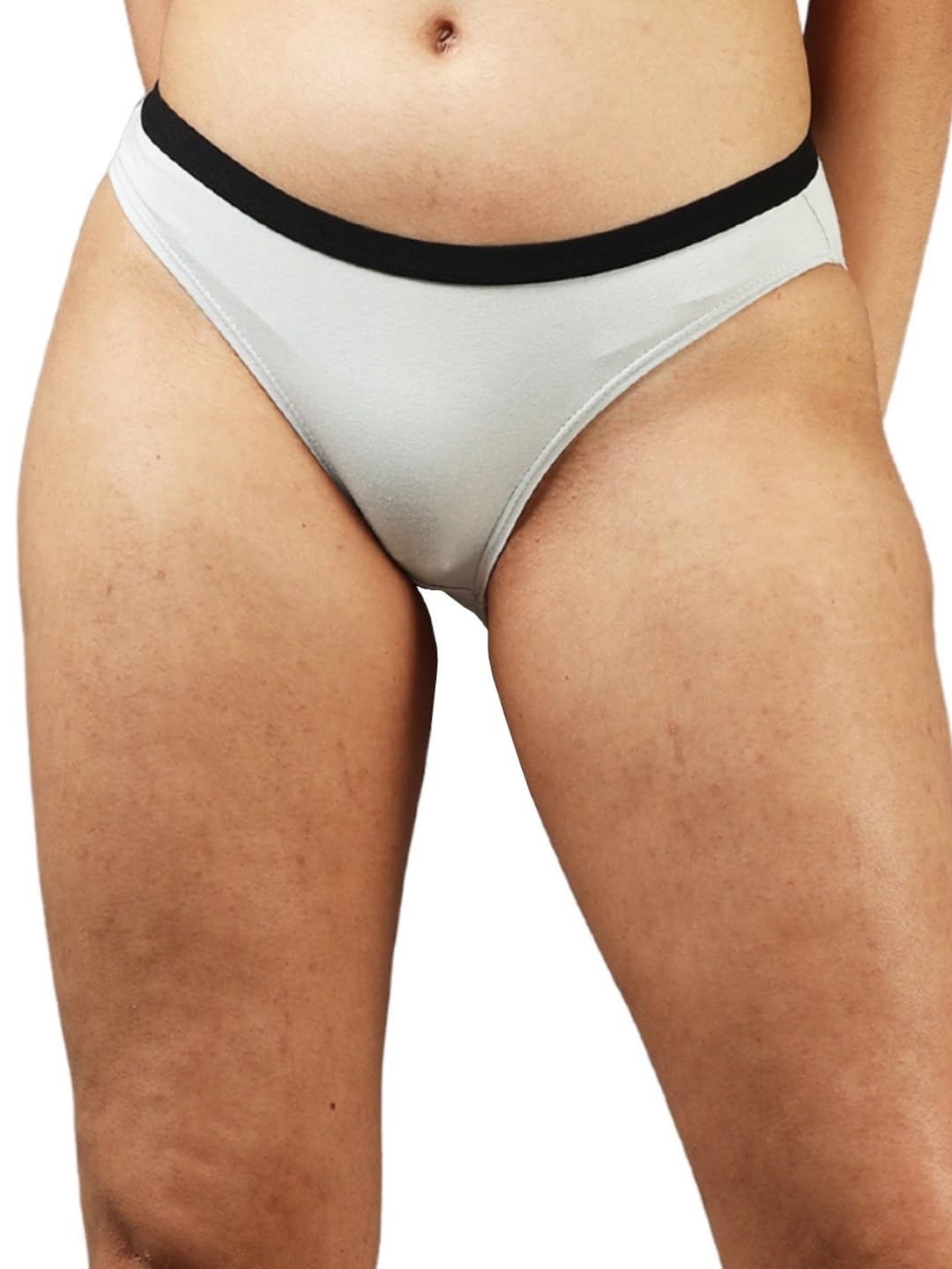 never neud Women's Micro Modal Bikini, Premium Skinny Soft & Stretchable Bikini Panties for Women, Breathable & Anti Bacterial, Elastic Waistband (Shark Skin, M)-picture-47