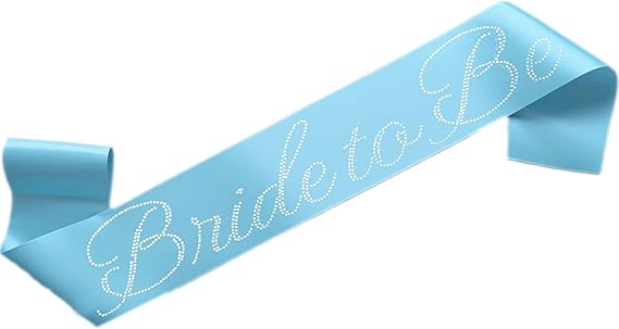 Bride To Be Sash Blue Bachelorette Party Costume Accessories Something Blue Gift For Wedding Day Beach Bridal Shower Favors