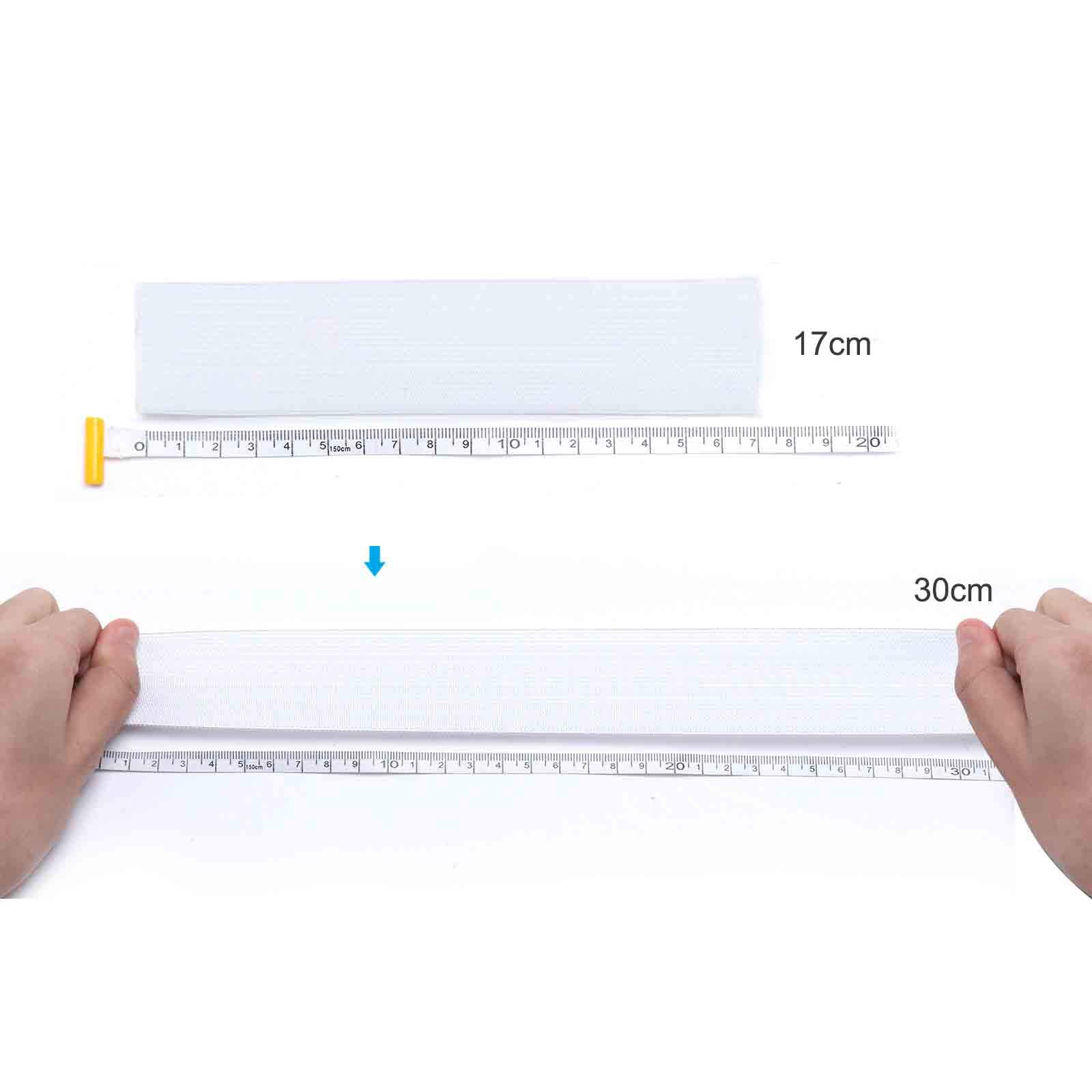 Nastro Elastico 5m X 50mm - Bianco O Nero, Per Cucito E Fai Da Te