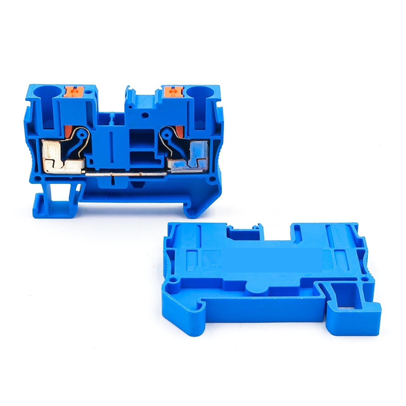 50 Stück PT 6 Federklemmenblock 6 mm DIN-Schiene sichere elektrische Verbindungen Industrie(PT-6-50 PCS-BLUE)
