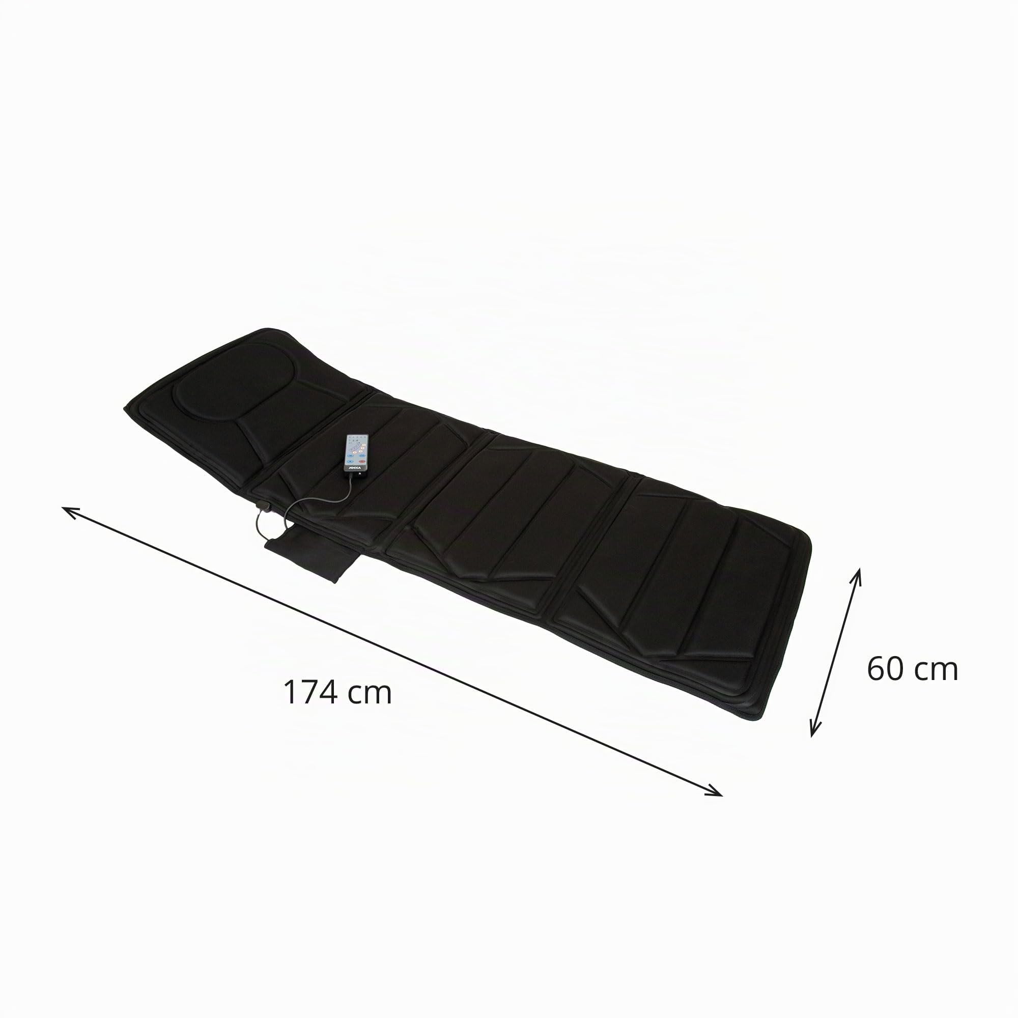 Jocca - Matelas massant pliable | Matelas de massage électrique 4 zones | Matelas de massage 10 moteurs | Intensité réglable | Avec sac
