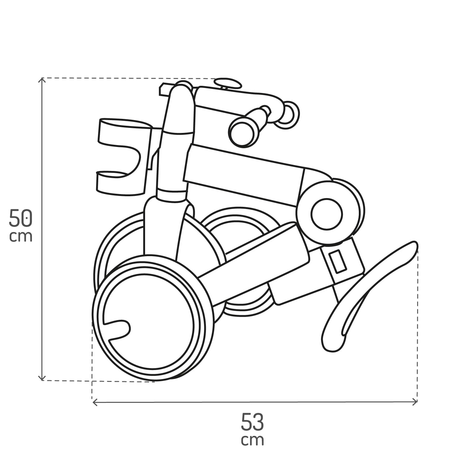 MoMi FILO 3in1 Triciclo Evolutivo per bambini 1-3 anni - Bici Senza Pedali Pieghevole, sella regolabili, pedali rimovibili - Tricicli con portabicchiere e ruote in EVA