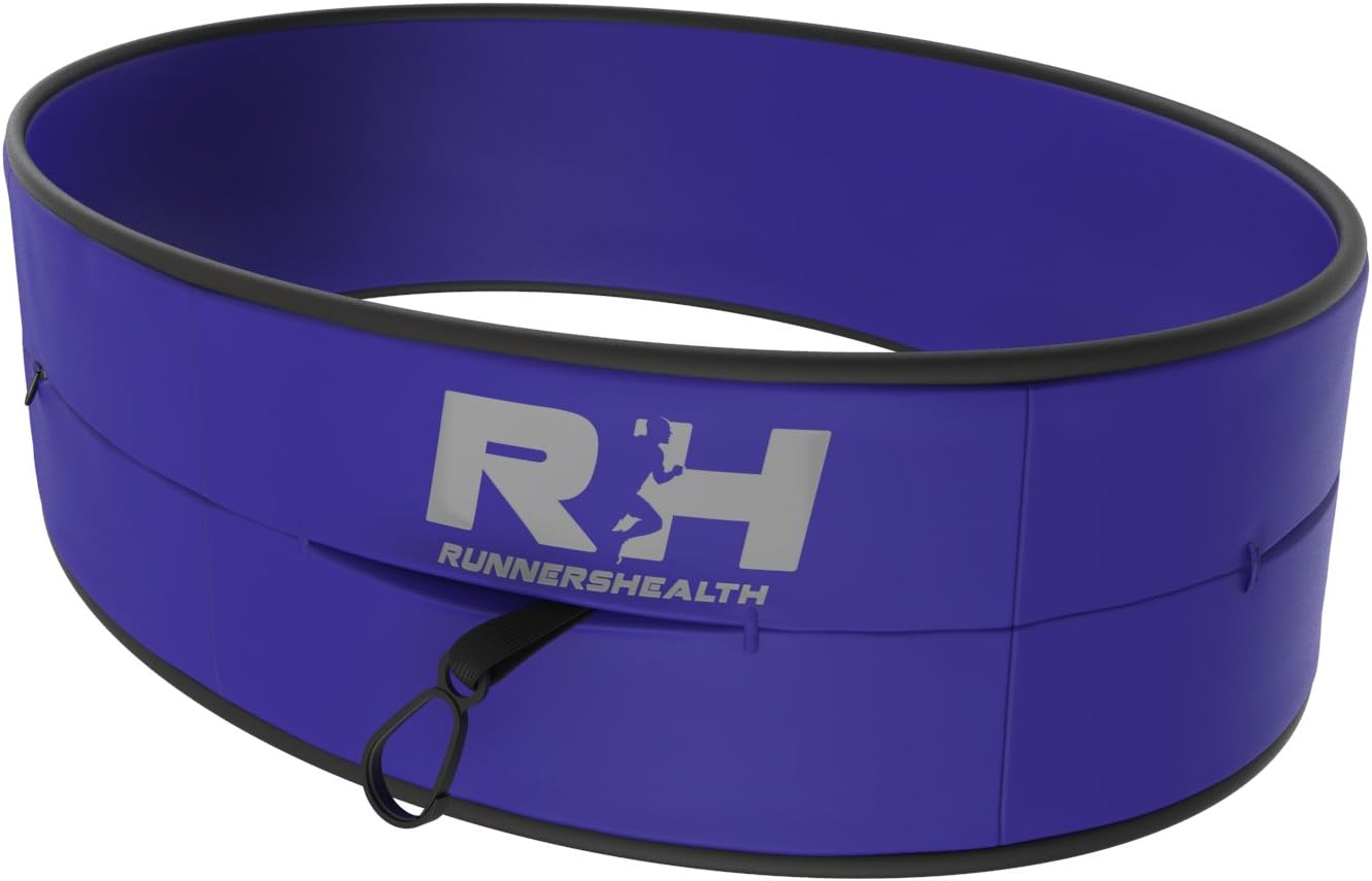 Running Belt Waistpack - Flip Waist Belt with Key Clip, Fits iPhone 6 & 7 plus. Waterproof Pouch With 1 Zipper & 4 Pockets For Phone, Ear Bud Hole & Key Loop Gym Workouts, Hiking