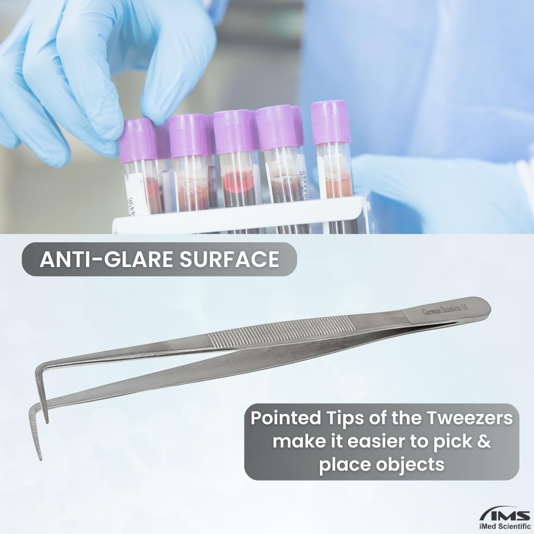 Fisher Scientific Tweezers 2 Pieces Flat Tip Tweezers - Stainless Steel ...
