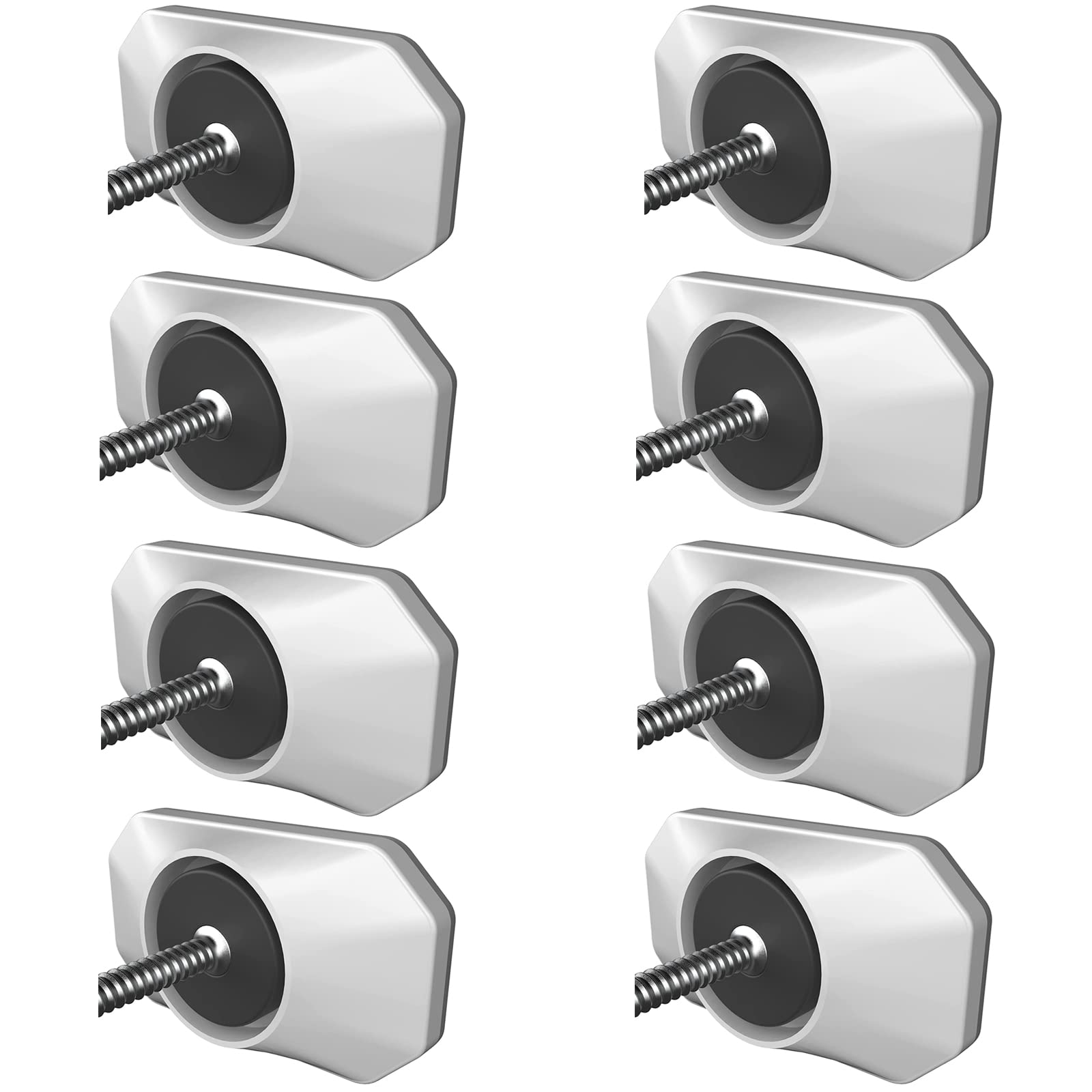 ICERO - Baby Gate Wall Protector - Protect Walls & Doorways from Pet & Dog Gates - for Child Pressure Mounted Stair Safety Gate- 8 Pack, White