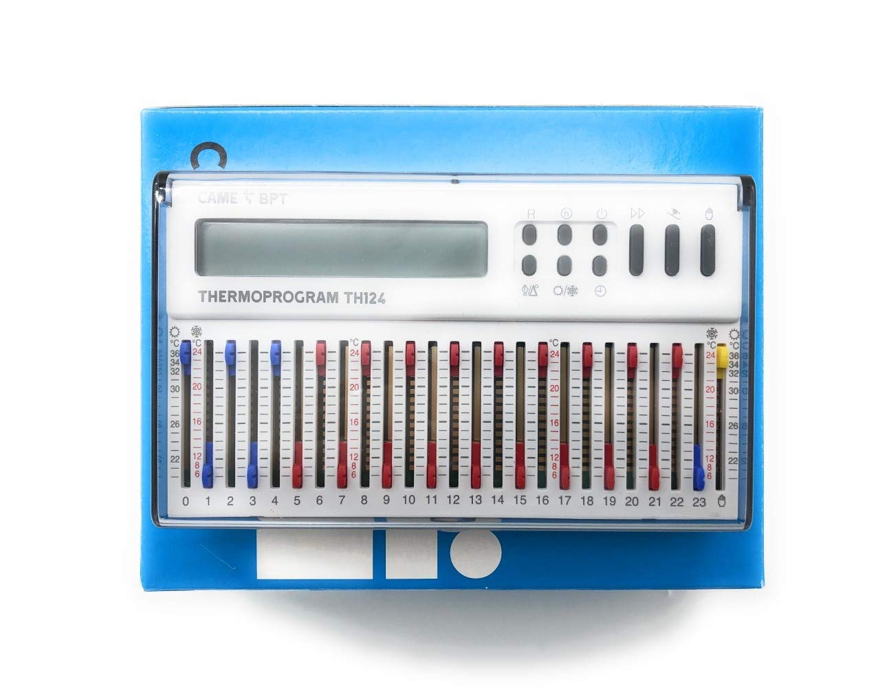 Maxxistore® - BPT TH124BB crono termostato digitale giornaliero parete bianco