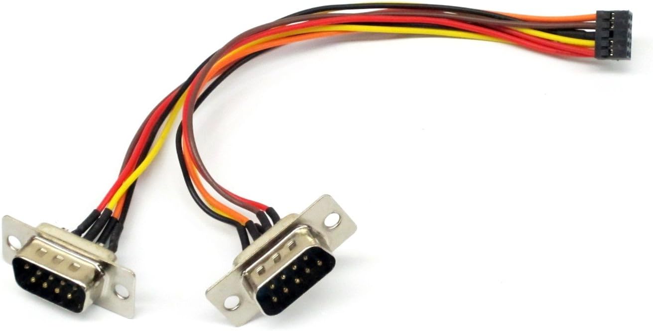 GORITE 2.0 mm Female 10 Pin to 2 DB9 Connectors - 6inches