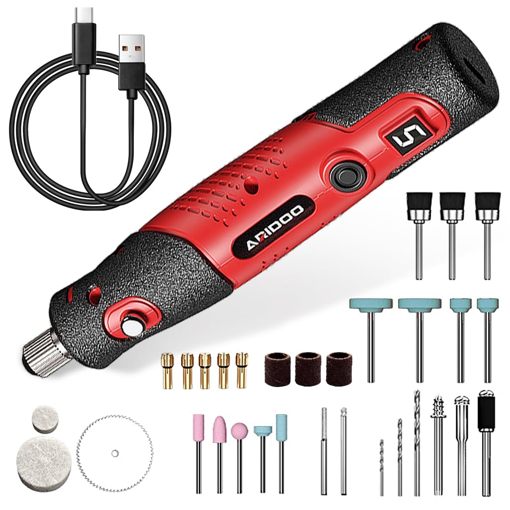 Mini Cordless Rotary Tool, 5-Speed Mini Drill Machine, Multi-Purpose 4.2V USB Charging Rotary Tool Kit with Accessories & Carrying Case for Sanding, Polishing, Drilling, Etching, Engraving, DIY Crafts (B0CX82V9Z4) Amazon Price History, Amazon Price Tracker