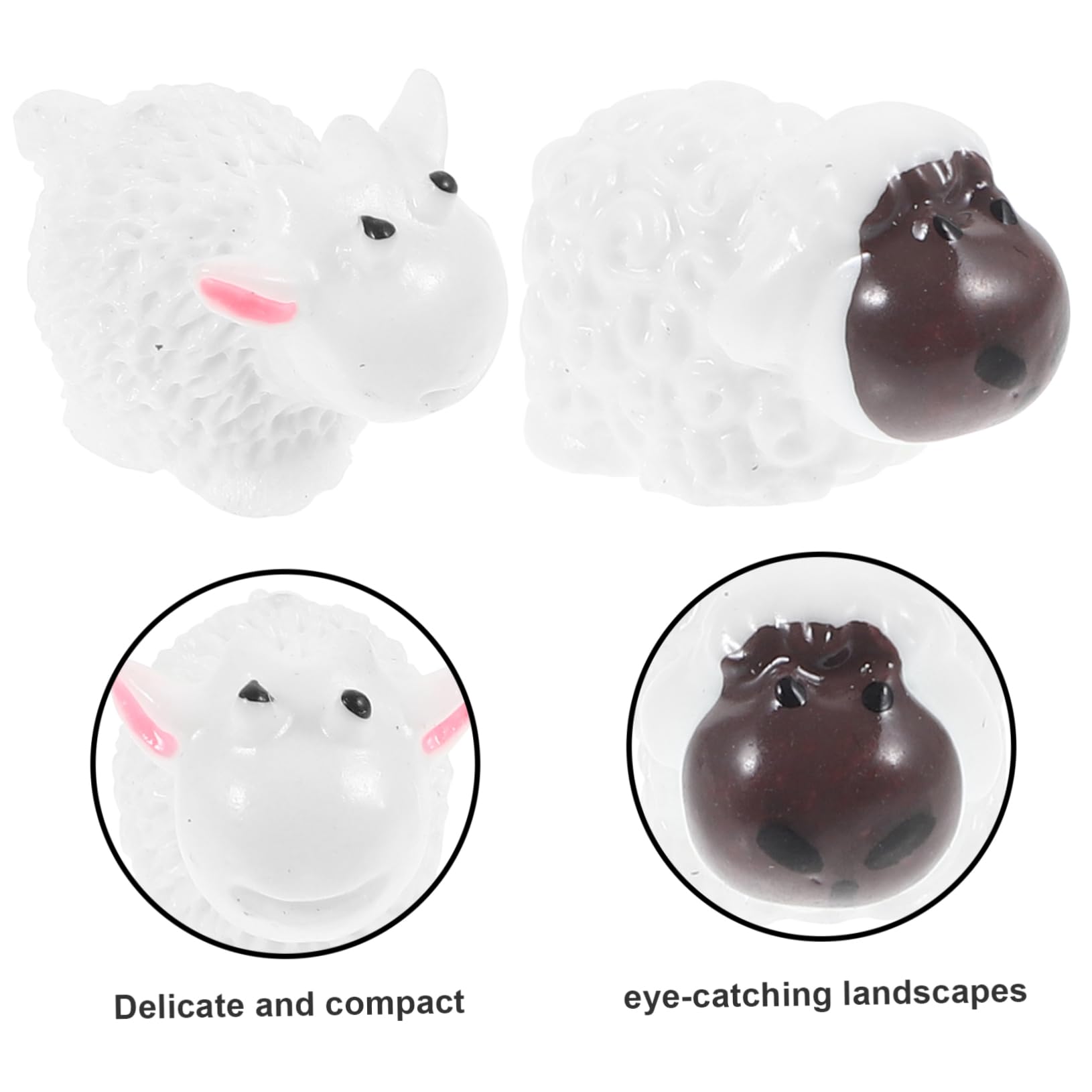 BESPORTBLE 80pezzi Miniature Di Pecore Per Decorazioni Di Terrari e Decorazioni Per Casa e Giardino Adatte Per Piante Grasse e Ambienti Esterni