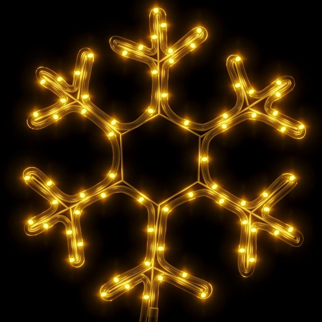 vidaXL LED-Schneeflocken 2 STK. Warmweiß 38x37 cm