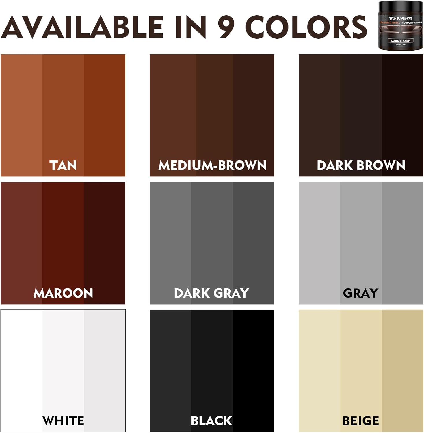 Leather Recoloring Balm – Repair Kit for Furniture Dye for Furniture Car Seats Shoes Repair Leather Dye for Scratched and Faded Couch Color Restorer - Tan - Image 3