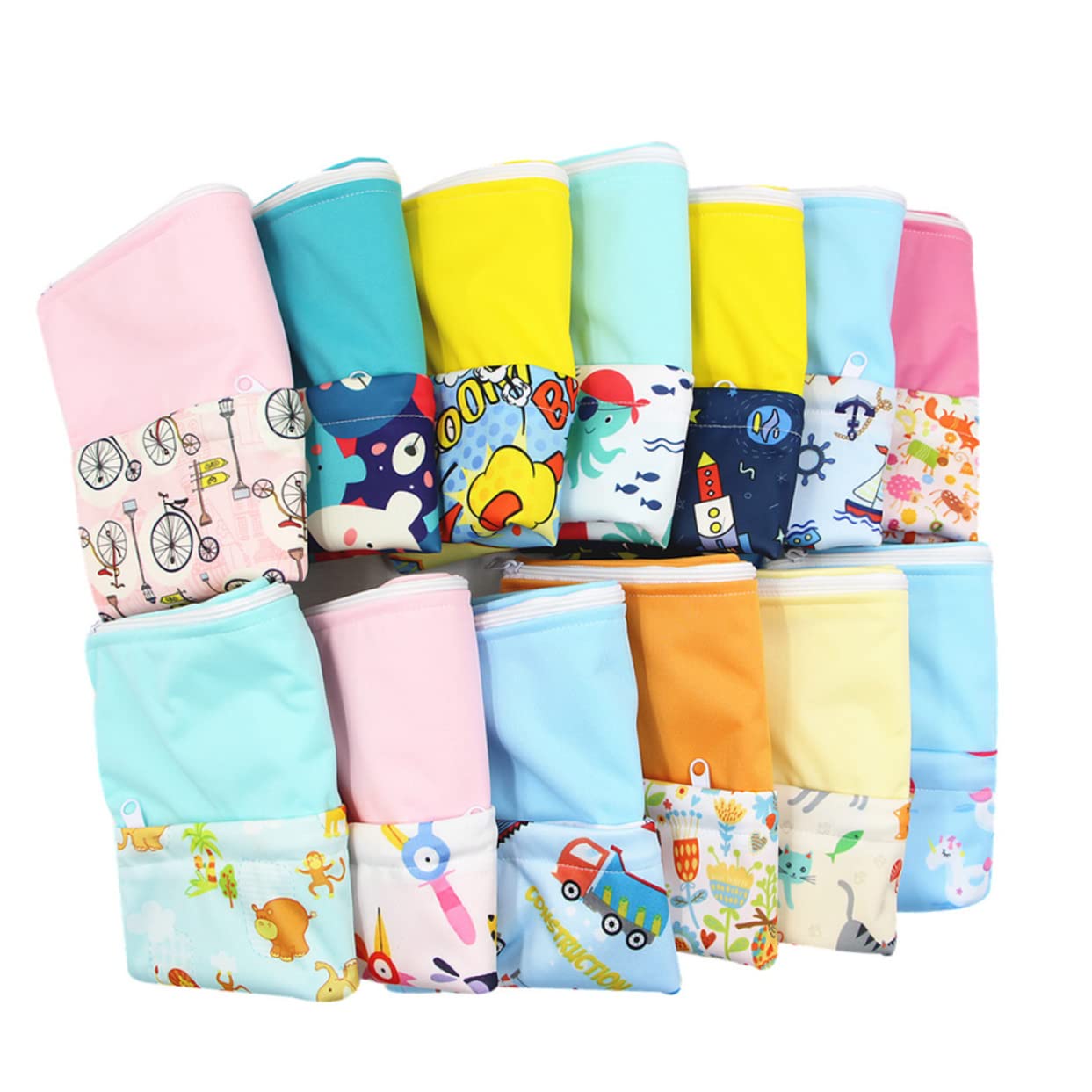 TOYANDONA 3 Piezas Bolsa Mojada De Pañales Bolso De La Primera Regla Bolsa De Almacenamiento De Tampones Bolsa De Toallas Sanitarias Recoger Bolsas Bolsa De Pañales Soporte Bebé Impresión
