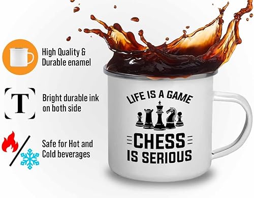 Miniatura 3 de Taza de ajedrez de 12 onzas  Chess Serious  Divertido regalo para ajedrez atleta instructor deportista pensamiento lógico juego de mesa