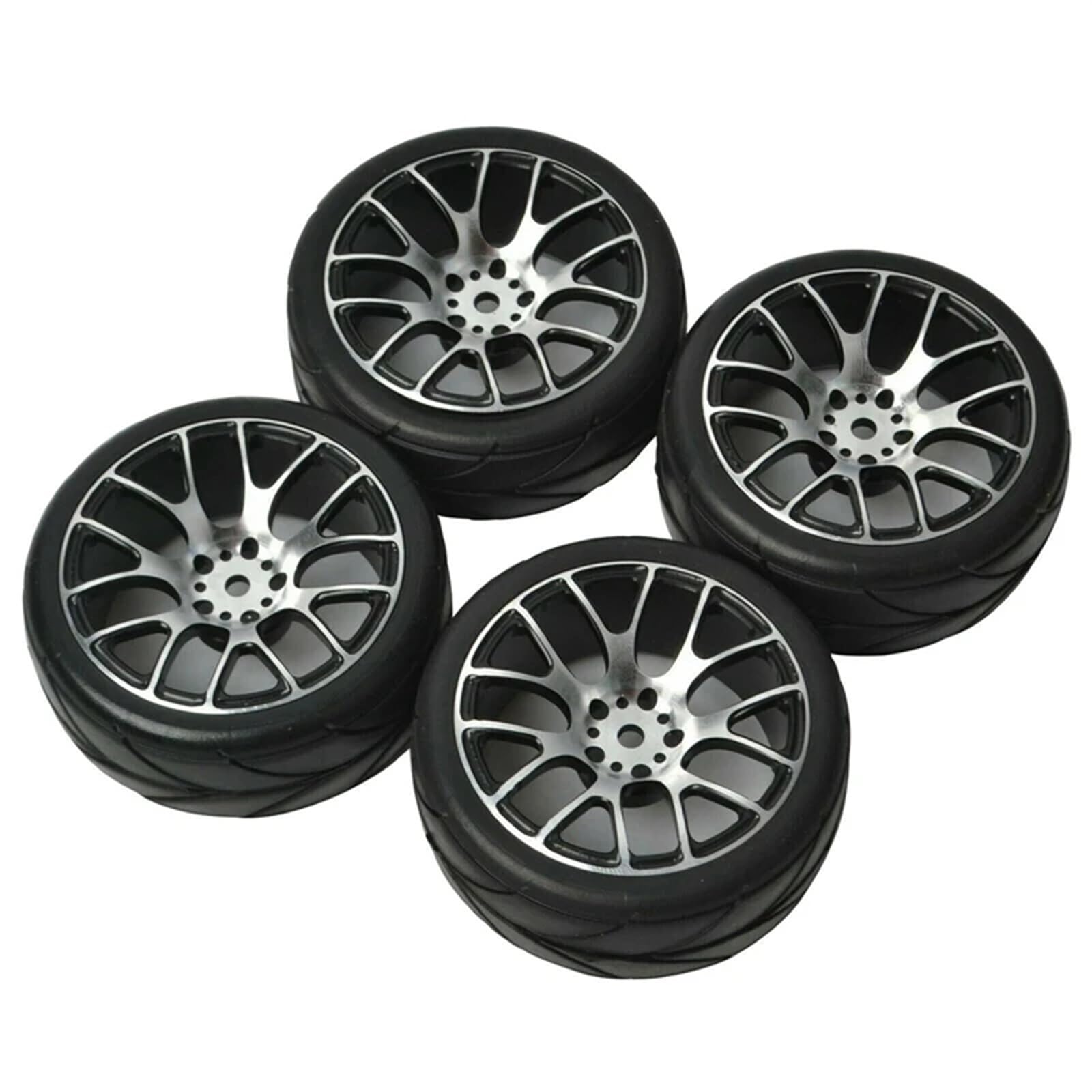 RC Pneus Jante Compatible avec Tamiya pour TT-01 pour TT-02 TA02 pour HSP pour HPI 1/10 Mise À Niveau Accessoires De Mise À Niveau Modifiés Pneus De Voiture RC