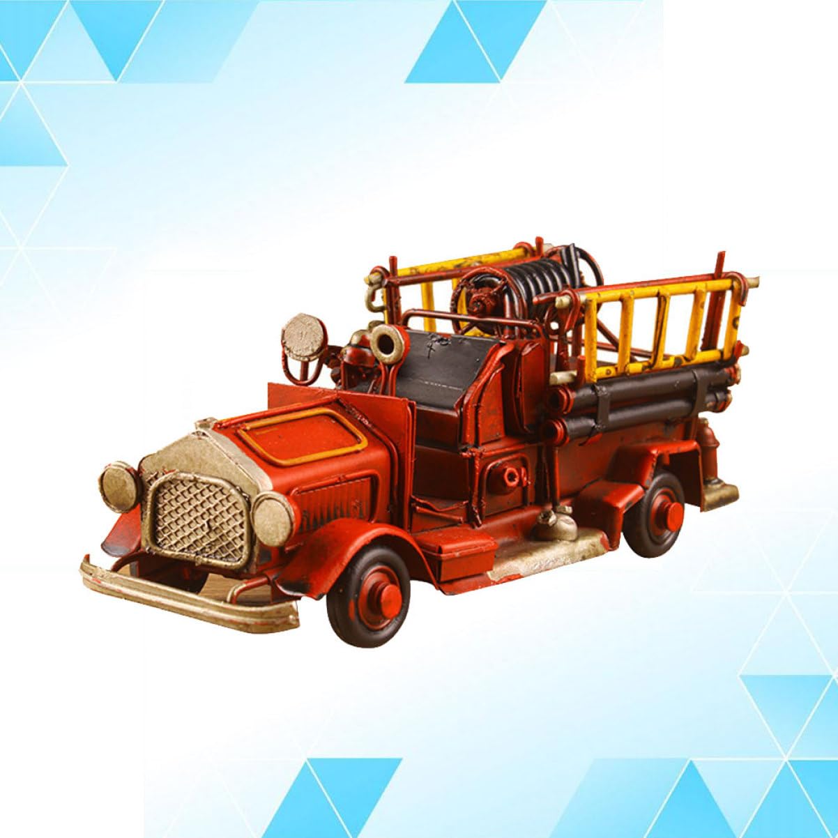 Feuerwehrauto aus Eisen als Heimdekoration Weihnachten Party Retro Modell