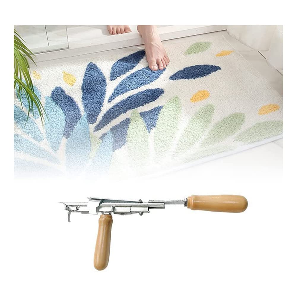 Herramienta de Tufting Manual para Alfombras, Kit de Tufting Ajustable MáQuina de Tufting Hecha una Mano Velocidad Manual Tejido Industrial de Alfombras A